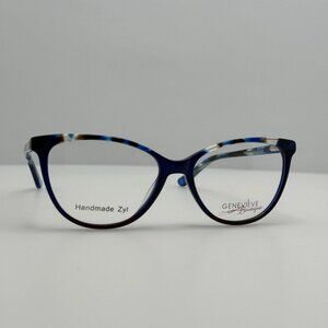 Genevieve Eyeglasses Eye Glasses Frames Presley Blue Marble 52-17-140